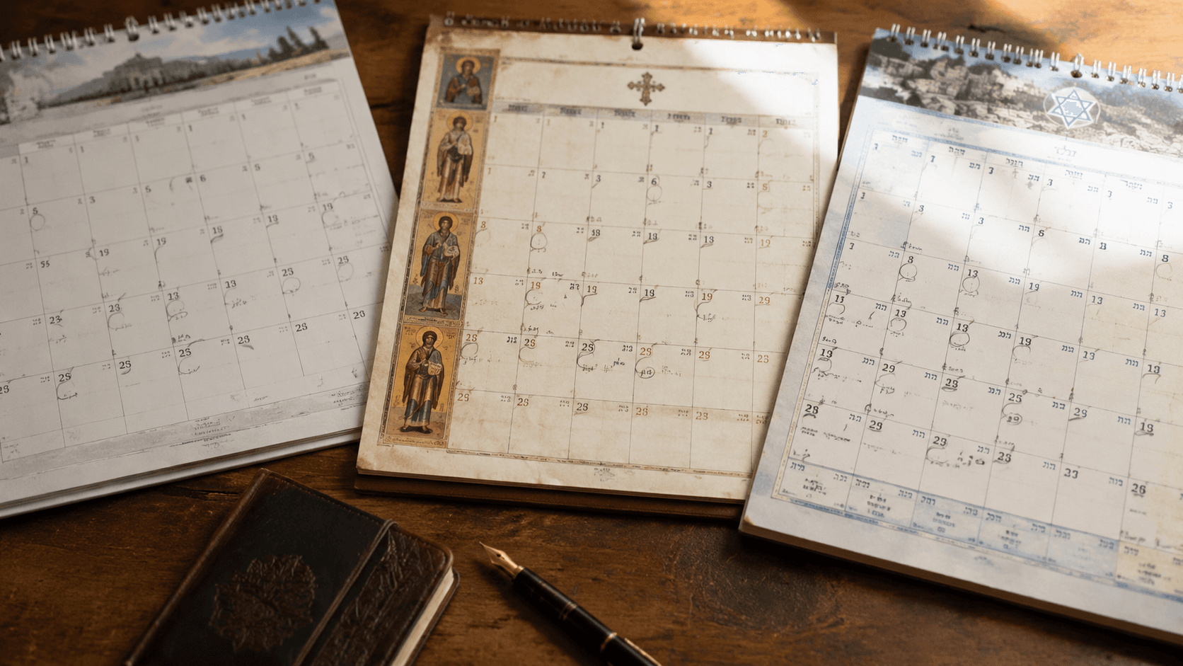 Religiöse Kalender in einen gemeinsamen Familien-Gedenkplan abbilden