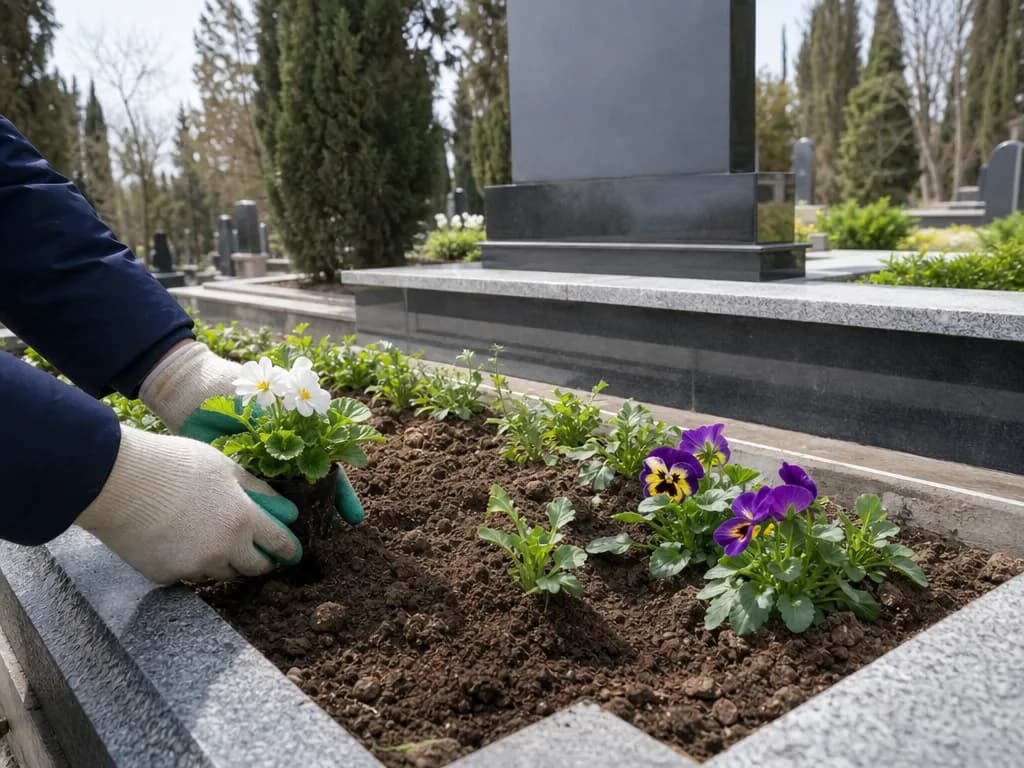 Посадка цветов (без стоимости цветов) — от